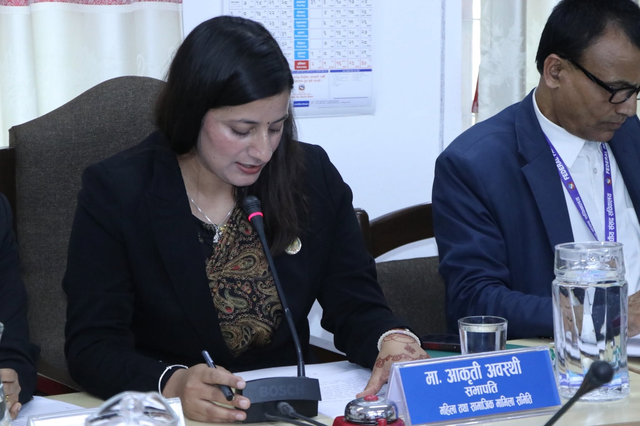 Aakriti Awasthi leading the committee meeting on care and protection institutions