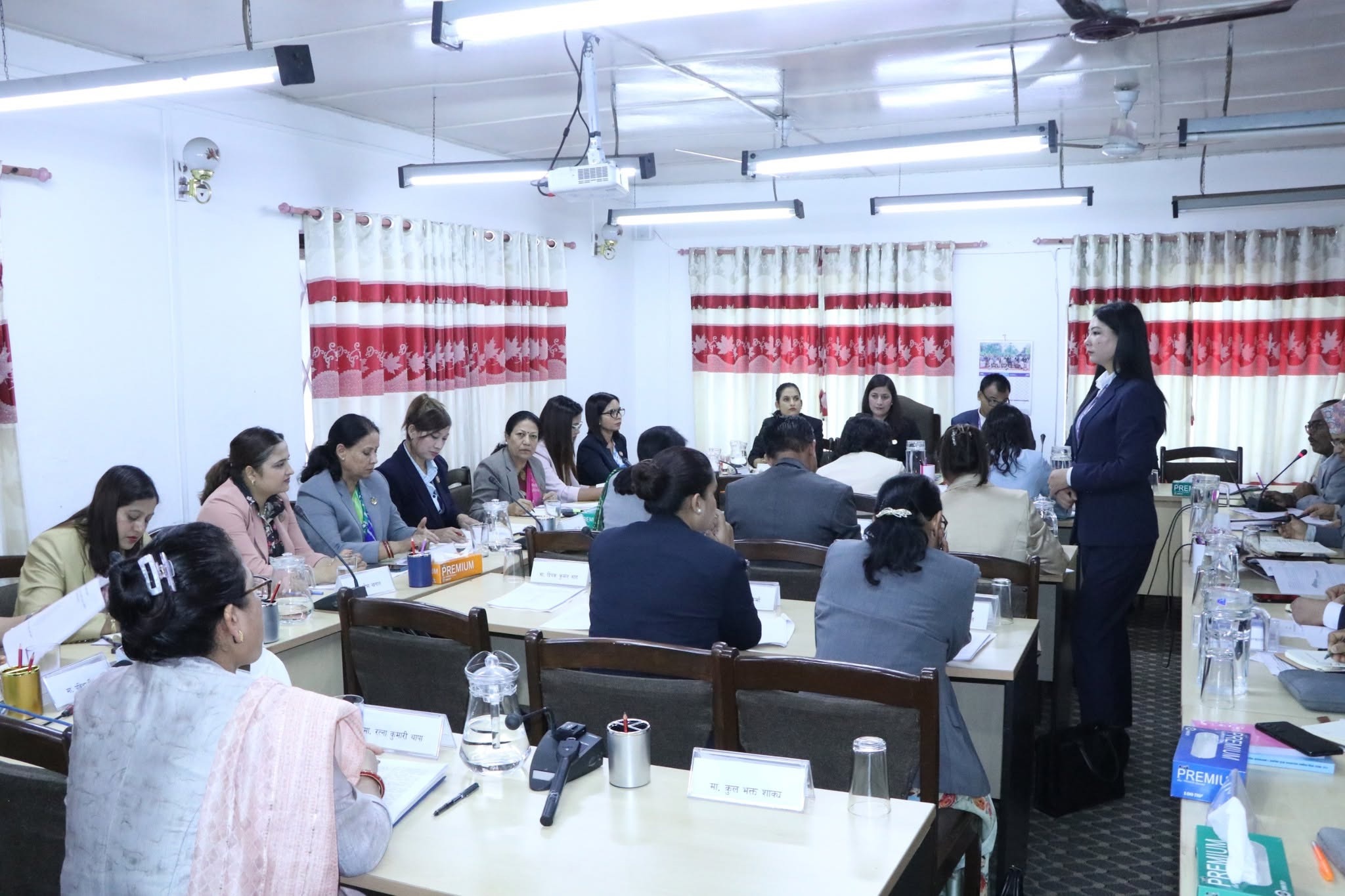 Wide view of the Women and Social Affairs Committee meeting on care and protection institutions
