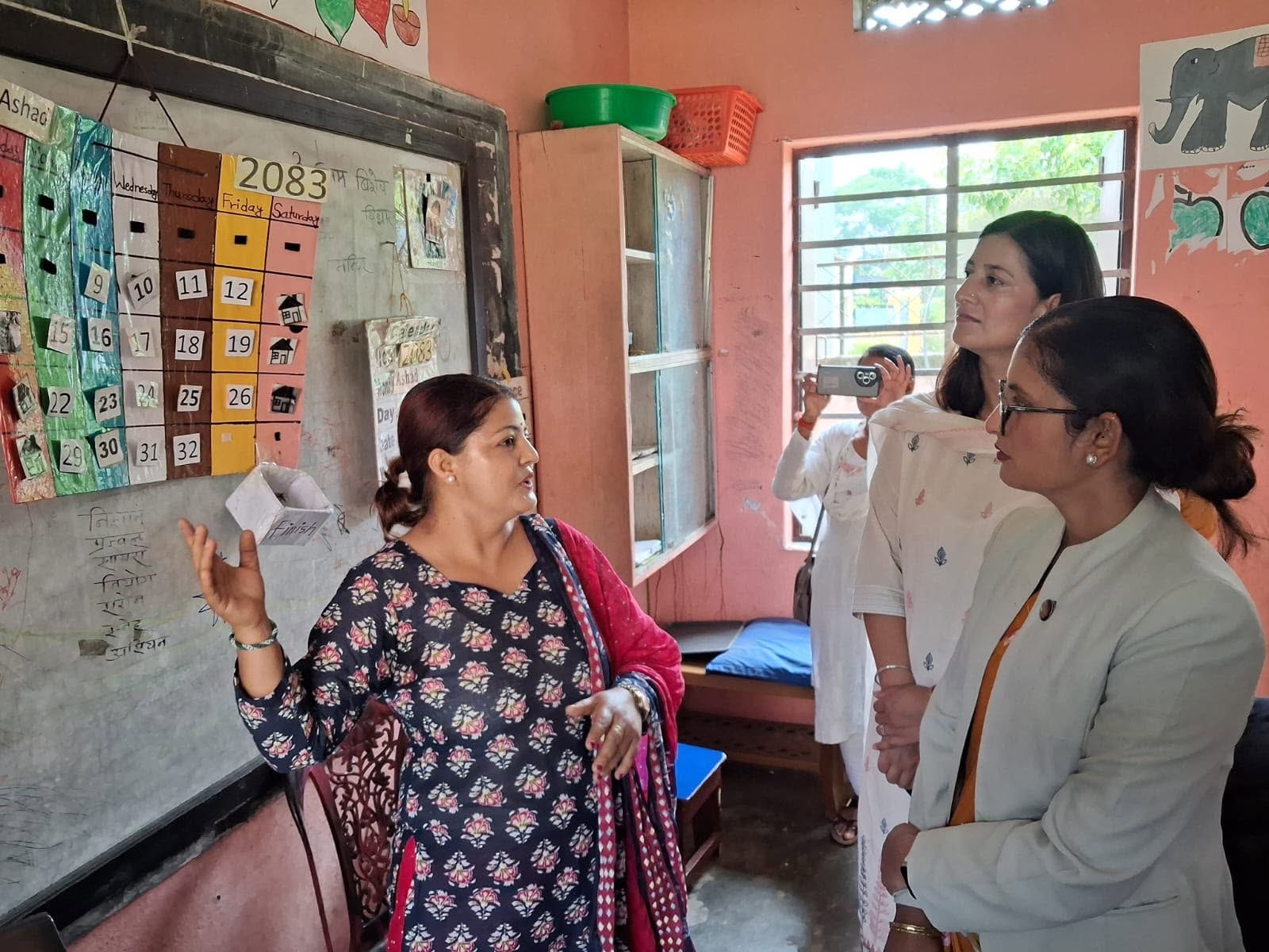 Reviewing classroom learning tools at Balmandir Autism School